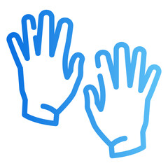 Fototapeta premium hand gloves gradient icon