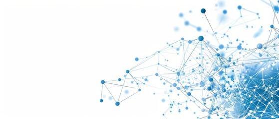 Abstract Network Connections on White Background..