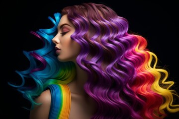 Pride Month with vibrant waves