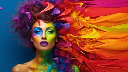 Fototapeta premium Happy Pride Month with vibrant colors
