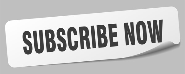 subscribe now sticker. subscribe now label