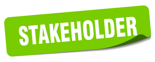 stakeholder sticker. stakeholder label