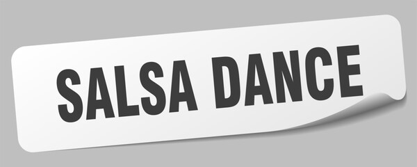 salsa dance sticker. salsa dance label
