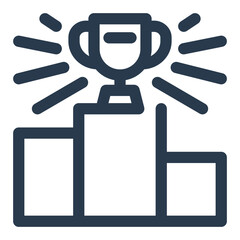 Obraz premium Podium in Bike Race Victory Vector Icon Illustration