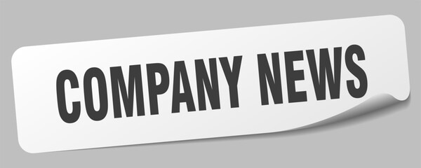 company news sticker. company news label
