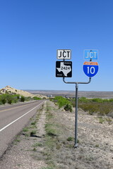 road signs in texas, usa
