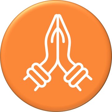 Namaste icon for welcome to guest 