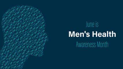 Men's Health Awareness Month, vector illustration