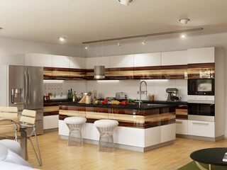 New modern kitchen interior