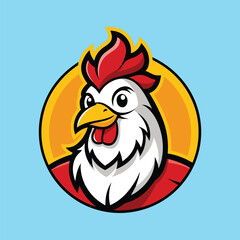 Chicken Mascot Logo Design Chicken Vector Illustration
