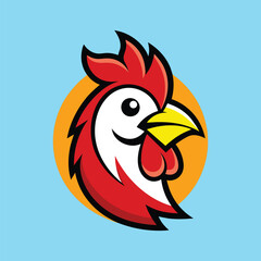 Chicken Mascot Logo Design Chicken Vector Illustration
