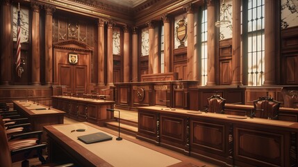 The Interior of a Courtroom