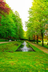 Park at the amphitheater and forest garden in Kleve. Historic gardens and city attraction.
