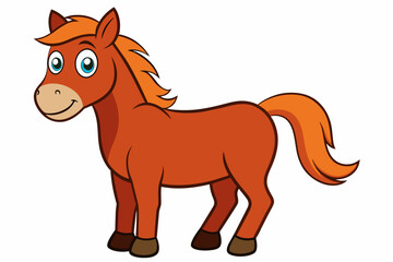 horse cartoon vector illustration