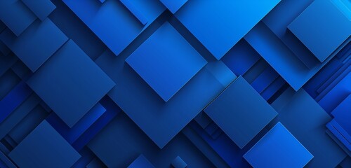 Abstract background with a structured and orderly arrangement of blue geometric shapes - Powered by Adobe