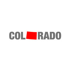 Colorado typo map icon