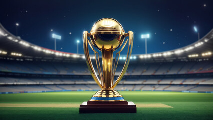 gold cup on a pedestal