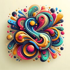 AI Generate of Colorful Fluid Liquid Shapes as Abstract Decoration or Abstract Banner