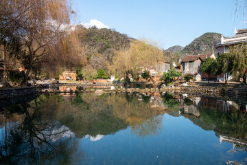 Obraz premium view of village in china