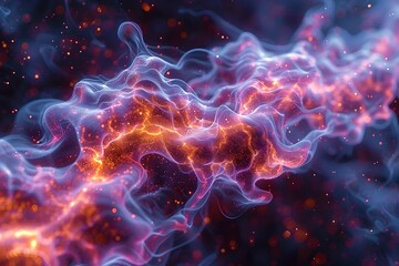 Glowing Ethereal Chromosome Structure in Cosmic Nebula