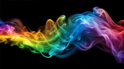 Fototapeta premium Abstract wave of colorful smoke