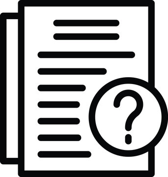 recommend clip art: Query resolution page icon outline vector. Online FAQ forum. Frequently asked questions