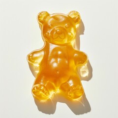 Colorful Jelly Bear on White Background. Generative ai