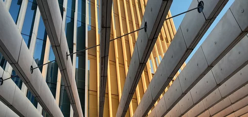 Fotobehang Grijs Architecture of a modern building in Lisbon, Portugal  © Wirestock