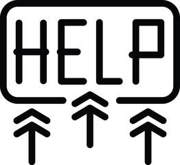 Help center icon outline vector. FAQ information hub. Frequently asked questions