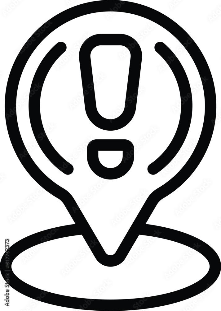 Poster faq exclamation mark icon outline vector. problem solving information. help support center