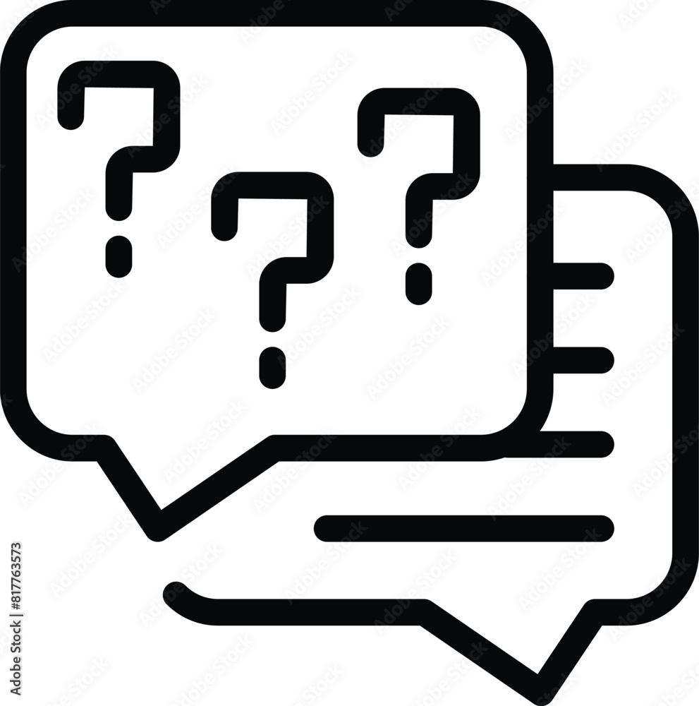 Poster problem solving page icon outline vector. faq chat support. customer information hub
