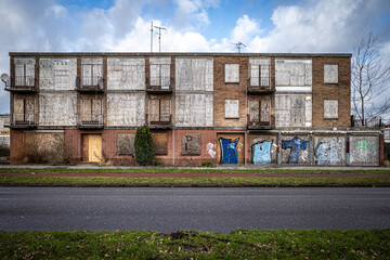 Flat declared uninhabitable, boarded up