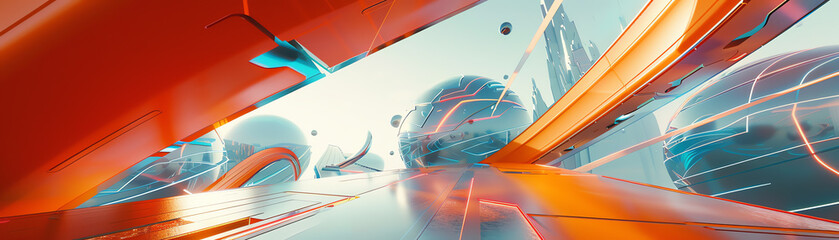 Capture the essence of minimalist designs against a futuristic backdrop