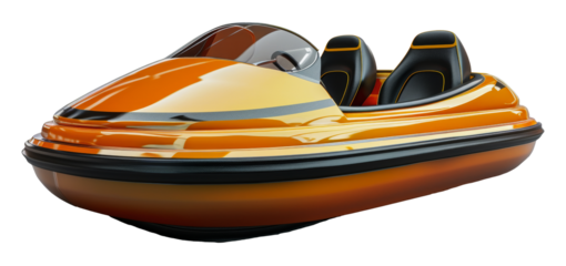 Vibrant orange bumper, cut out - stock png.