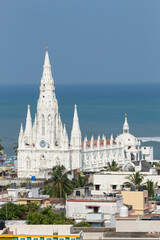 Obraz premium Our Lady of Ransom Shrine Church, it was built in early 20s Century, Kanyakumari, Tamil nadu, India.