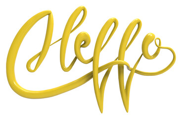 3D Design Saying Hello