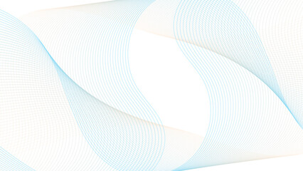 blue and white abstract background with flowing particles. Digital future technology concept. Abstract white paper wave background and abstract gradient and blue wave curve lines. 