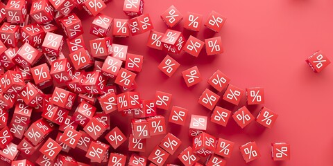 Discounts and sale promotions. Lots of blocks with percentages