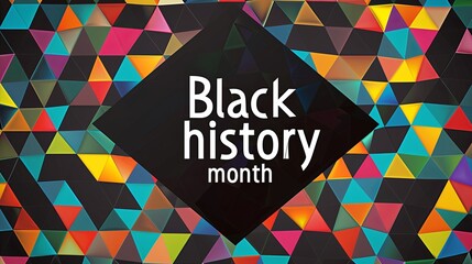black history month triangle background