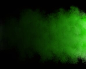 abstract background green smoke on black background