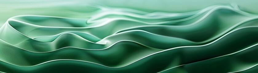 Background of green gradient minimal design captures a serene mood in its flowing lines, creating a subtle aesthetic, Sharpen 3d rendering background