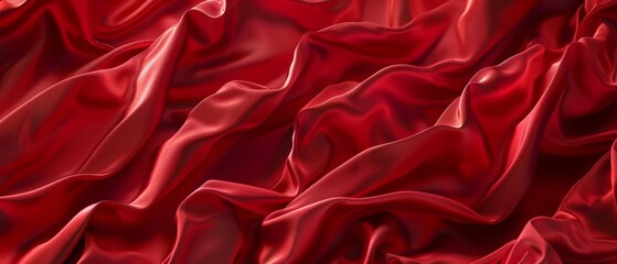 Background of red curtain flows gently, providing a dramatic yet elegant backdrop for performances or presentations, Sharpen 3d rendering background