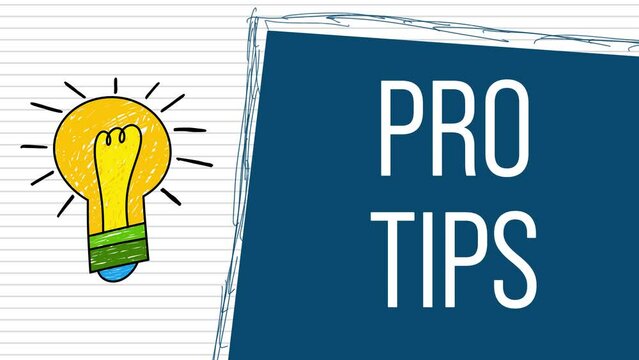 Pro Tips Bulbs Blinking Variations Blue Text 