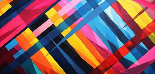 Abstract background with a variety of colors in geometric striped pattern