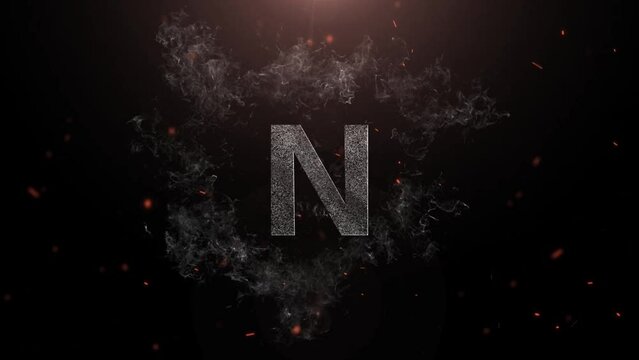 N Cinematic Logo Letter, Luxury n nn Logo Animation Video Template