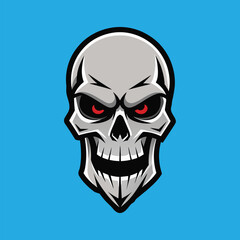 Skull Vector Skull Head Illustration Skull Mascot
