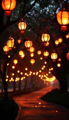 Enchanting mid autumn festival in china  lantern lit streets and mooncake feasts