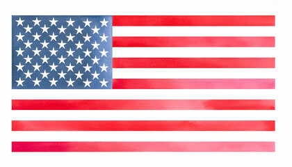 Naklejka premium american flag isolated on white