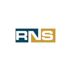 RNS logo. R N S design. White RNS letter. RNS, R N S letter logo design. R N S letter logo design in FIVE, FOUR, THREE, style. letter logo set in one artboard. R N S letter logo vector design.