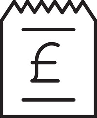 Pound Money Bill Icon
